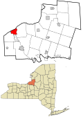 Oswego County New York incorporated and unincorporated areas Oswego highlighted